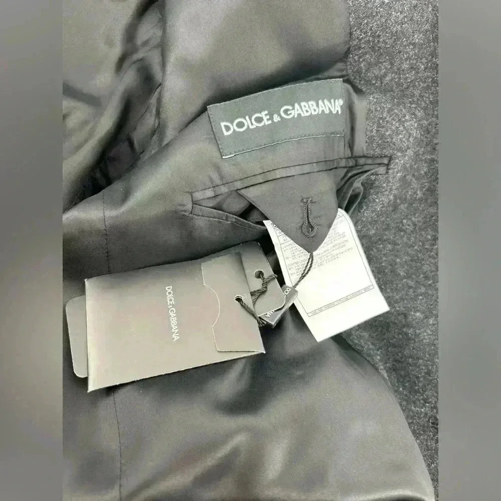 NWT DOLCE & GABBANA Coat Jacket Grey Wool Single Breasted IT54/US44/XXL $3000